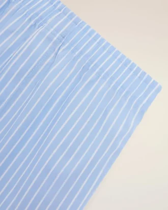 Pantalones cortos de rayas azules de algodón Pantalones cortos de rayas azules de algodón