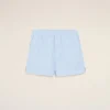 Pantalones cortos elásticos de algodón azul Pantalones cortos elásticos de algodón azul