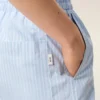 Pantalones cortos elásticos de algodón azul Pantalones cortos elásticos de algodón azul