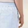 Pantalones cortos elásticos de algodón azul Pantalones cortos elásticos de algodón azul