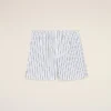 Pantalones cortos elásticos de algodón blanco Pantalones cortos elásticos de algodón blanco