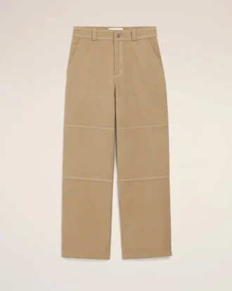 Pantalones de trabajo de algodón beige