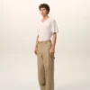 Pantalones de trabajo de algodón beige Pantalones de trabajo de algodón beige