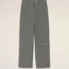 Pantalones de trabajo de lana nueva grises