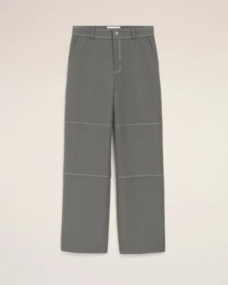 Pantalones de trabajo de lana nueva grises