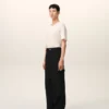 Pantalones de trabajo de lana virgen negros