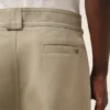 Pantalones holgados de algodón beige