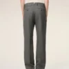 Pantalones rectos de lana grises