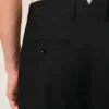 Pantalones rectos de lana negros Pantalones rectos de lana negros