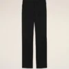 Pantalones rectos de lana negros Pantalones rectos de lana negros