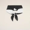 Pañuelo estampado Ami de Coeur de algodón negro