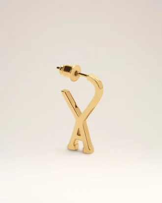 Pendientes de aro pequeños Ami de Coeur de latón dorado Pendientes de aro pequeños Ami de Coeur de latón dorado