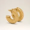Pendientes de latón dorado con perlas Pendientes de latón dorado con perlas