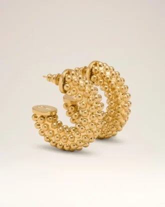 Pendientes de latón dorado con perlas