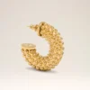 Pendientes de latón dorado con perlas Pendientes de latón dorado con perlas