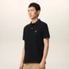 Polo Ami de Coeur de algodón negro de manga corta