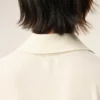 Polo de algodón blanco con parche de punto Ami de Coeur