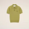 Polo de manga corta de lana verde Ami de Coeur Polo Polo de manga corta de lana verde Ami de Coeur Polo