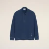 Polo de manga larga de algodón azul Ami de Coeur Polo