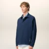 Polo de manga larga de algodón azul Ami de Coeur Polo