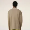 Polo de manga larga de lana beige