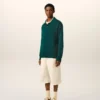 Polo holgado de lana y algodón verde Polo holgado de lana y algodón verde