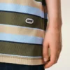 Polos de algodón con parche Ami a rayas azules Polos de algodón con parche Ami a rayas azules