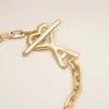 Pulsera Ami de Coeur de latón dorado martillado Pulsera Ami de Coeur de latón dorado martillado