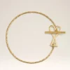 Pulsera de cadena Ami de Coeur de latón dorado