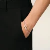 Pulsera de cadena Ami de Coeur de latón plateado
