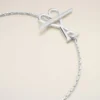 Pulsera de cadena Ami de Coeur de latón plateado