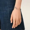 Pulsera de cadena Ami de Coeur de latón plateado