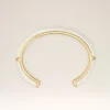 Pulsera de latón blanco martillado lacado Pulsera de latón blanco martillado lacado