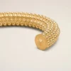 Pulsera de latón dorado con perlas Pulsera de latón dorado con perlas
