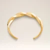 Pulsera trenzada de latón dorado