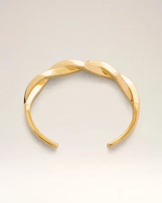Pulsera trenzada de latón dorado Pulsera trenzada de latón dorado