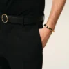 Pulsera trenzada de latón dorado