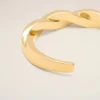 Pulsera trenzada de latón dorado
