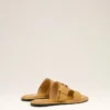 Sandalias con hebilla de piel de vaca amarilla Sandalias con hebilla de piel de vaca amarilla