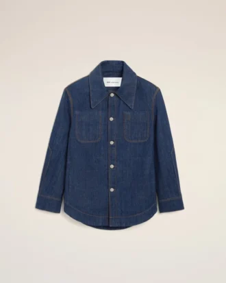 Sobrecamisa de algodón azul Ami de Coeur
