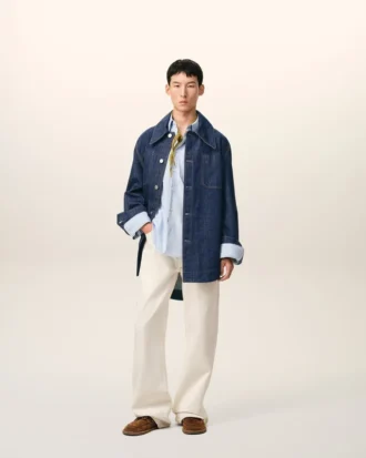 Sobrecamisa de algodón azul Ami de Coeur