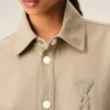 Sobrecamisa de punto de algodón beige Ami de Coeur Sobrecamisa de punto de algodón beige Ami de Coeur