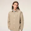 Sobrecamisa de punto de algodón beige Ami de Coeur Sobrecamisa de punto de algodón beige Ami de Coeur