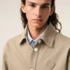 Sobrecamisa de punto de algodón beige Ami de Coeur Sobrecamisa de punto de algodón beige Ami de Coeur
