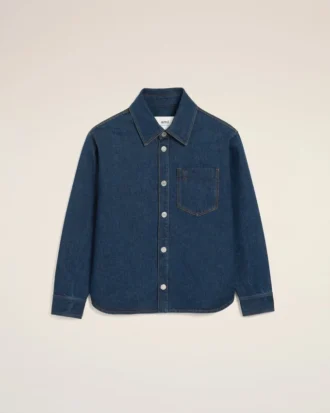 Sobrecamiseta azul de algodón Ami de Coeur