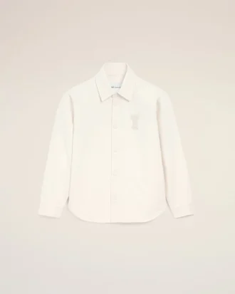 Sobrecamiseta de punto de algodón blanco Ami de Coeur
