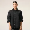 Sobrecamiseta de punto de algodón negro Ami de Coeur Sobrecamiseta de punto de algodón negro Ami de Coeur