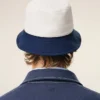Sombrero Ami Paris de algodón azul y blanco