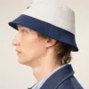 Sombrero Ami Paris de algodón azul y blanco