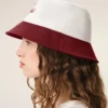 Sombrero Ami Paris de algodón rojo y blanco Sombrero Ami Paris de algodón rojo y blanco